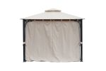 10*10 FT Softtop Metal Gazebo with Mosquito Net&Sunshade Curtains,Sturdy Heavy Duty Double Roof Canopy,Galvanized Steel Design Outdoor Tent,Suitable f