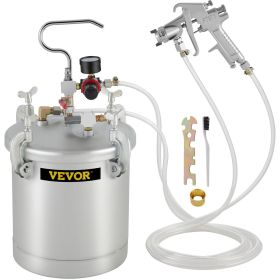 VEVOR Paint Tank 10L Pressure Pot Paint Sprayer 2.5 Gallon Pressure Spray Gun Regulator (10L 1.5mm)