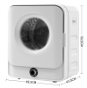 850W drum dryer 1.95 cubic feet front drying 5 drying modes 10 lb mini laundry and drying belt with overheat protection, dust removal, deodorant and v