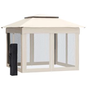 11' x 11' Pop Up Canopy, Outdoor Patio Gazebo Shelter with Removable Zipper Netting, Instant Event Tent with 121 sq.ft Shade and Carry Bag for Backyar