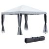 10' x 10' Pop Up Canopy Tent with Netting, Instant Gazebo, Ez up Screen House Room with Carry Bag, Height Adjustable, for Outdoor, Garden, Patio, Crea