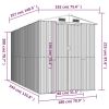 Garden Shed Green 75.6"x140.6"x87.8" Galvanized Steel
