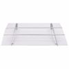 Door Canopy Silver and Transparent 47.2"x35.4" Polycarbonate
