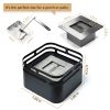 Tabletop Fireplace Bio-Ethanol Fire Pit,Indoor Outdoor Table Fire Lantern Portable Fire Bowl Pot Fire Pit,Square,Black‚Ä¶