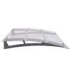 Door Canopy Silver and Transparent 47.2"x35.4" Polycarbonate