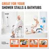 VEVOR Shower Chair Seat with Padded Arms and Back, Shower Stool with Suction Feet, Shower Chair for Inside Shower Bathtub, Adjustable Height Bench Bat