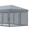 Outsunny 10' x 20' Pop Up Canopy Tent with Netting, Heavy Duty Instant Sun Shelter, Large Tents for Parties with Carry Bag for Outdoor, Garden, Patio,