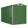 Garden Shed Green 75.6"x140.6"x87.8" Galvanized Steel