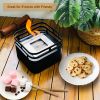 Tabletop Fireplace Bio-Ethanol Fire Pit,Indoor Outdoor Table Fire Lantern Portable Fire Bowl Pot Fire Pit,Square,Black‚Ä¶