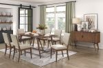Modern Design 1pc Dining Table Brown Finish Wooden Dining Kitchen Furniture