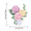 1pc Pop Up Greeting Card For Mother's Day; 3D Hydrangea Flower Paper Carving Ornament; Creative Birthday Wishing Handmade Gift; Thanksgiving Wishing C
