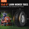 VEVOR Lawn Mower Tires, 15x6-6" Lawn Tractor Tires, 2-Pack Tire and Wheel Assemblies, Turf Pneumatic Tires with 3" Centered Hub and 3/4" Bushing Size,