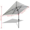 Parasol 78.7"x118.1" Sand White Rectangular