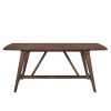 Modern Design 1pc Dining Table Brown Finish Wooden Dining Kitchen Furniture