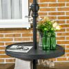 Outsunny 23.5" Beach Umbrella Table Tray with Wine Glass Holder, Foldable Towel Rack, Instant Portable Beach Tables for Sand, Swimming Pools, Patio, G