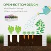 Outsunny Galvanized Raised Garden Bed with Mini Greenhouse Cover, Outdoor Metal Planter Box with 2 Roll-Up Windows for Growing Flowers, Fruits, Vegeta