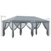 Outsunny 10' x 20' Pop Up Canopy Tent with Netting, Heavy Duty Instant Sun Shelter, Large Tents for Parties with Carry Bag for Outdoor, Garden, Patio,