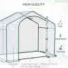 Outsunny 6' x 3' x 5' Portable Walk-in Greenhouse, PVC Cover, Steel Frame Garden Hot House, Zipper Door, Top Vent for Flowers, Vegetables, Saplings, C