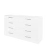 FCH 8 Drawer Double Dresser for Bedroom, Wide Storage Cabinet for Living Room Home Entryway, White