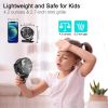 2 pcs 2.7 Inch Small Fan for Kids, Tiny Fan Clip on Backpack, Umbrella, Neck, USB & Battery Operated Portable Fan for Personal Outdoor Cooling, 4.2 Oz