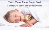 Twin Over Twin Metal Bunk Bed,Metal Structure Bedframe with Safety Guardrails and 2 ladders,Convertible Bunkbeds,No Spring Box Required and Space Savi