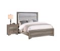 Modern 1pc Nightstand Wooden Bedside Table 2- Drawers Bedroom Furniture