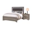 Modern 1pc Nightstand Wooden Bedside Table 2- Drawers Bedroom Furniture