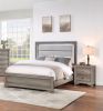 Modern 1pc Nightstand Wooden Bedside Table 2- Drawers Bedroom Furniture