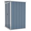 Wall-mounted Garden Shed Gray 46.5"x39.4"x70.1" Galvanized Steel