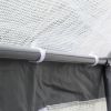 Outsunny 12' x 7' x 7' Walk-In Greenhouse, Outdoor Garden Warm Hot House with 4 Roll-up Windows, 2 Zippered Doors and Weather Cover, White