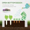 Outsunny 4' x 3' Galvanized Raised Garden Bed with Mini PVC Greenhouse Cover, Outdoor Metal Planter Box with 2 Roll-Up Windows for Growing Flowers, Fr