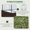 Outsunny 5' x 2.5' x 6.5' Mini Walk-in Greenhouse Kit, Portable Green House with 3 Tier Shleves, Roll-Up Door, and Weatherized Plastic Cover for Backy