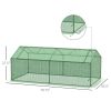 Outsunny 71" x 36" x 28" Mini Greenhouse Portable Hot House for Plants with Large Zipper Windows for Outdoor, Indoor, Garden, Green