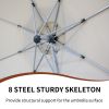 10 ft. Octagon Aluminum 360-Degree Outdoor Patio Cantilever Umbrella with umbrella cover for Yard