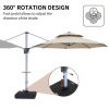 10 ft. Octagon Aluminum 360-Degree Outdoor Patio Cantilever Umbrella with umbrella cover for Yard