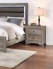 Modern 1pc Nightstand Wooden Bedside Table 2- Drawers Bedroom Furniture