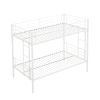 Twin Over Twin Metal Bunk Bed,Metal Structure Bedframe with Safety Guardrails and 2 ladders,Convertible Bunkbeds,No Spring Box Required and Space Savi