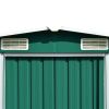 Garden Shed 101.2" x 192.5" x 71.3" Metal Green