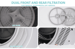 850W drum dryer 1.95 cubic feet front drying 5 drying modes 10 lb mini laundry and drying belt with overheat protection, dust removal, deodorant and v