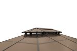 10X13ft Patio Gazebo with Netting & Curtains, Brown