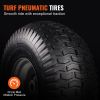 VEVOR Lawn Mower Tires, 15x6-6" Lawn Tractor Tires, 2-Pack Tire and Wheel Assemblies, Turf Pneumatic Tires with 3" Centered Hub and 3/4" Bushing Size,