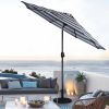 Umbrella Outdoor Patio Adjustable 9 Ft Patio Umbrella With Tilt Beach Garden