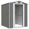 Garden Shed Light Gray 75.6"x75.2"x87.8" Galvanized Steel