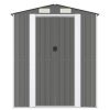 Garden Shed Light Gray 75.6"x75.2"x87.8" Galvanized Steel