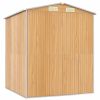 Garden Shed Light Brown 75.6"x75.2"x87.8" Galvanized Steel