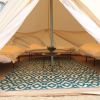 4-5 Person Mongolian Tent, Glamping Tent with Cool Ventilation Mosquito Net Doors & Windows, Outdoor Waterproof Oxford Yurt Tent/Dome Tent for Family