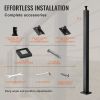 VEVOR Cable Railing Post, 36" x 2" x 2" Steel Level Deck Railing Post Without Holes, SUS304 Stainless Steel Cable Rail Post, Stair Handrail Post with