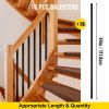 VEVOR Deck Balusters, 16 Pack Metal Deck Spindles, 44"x0.5" Staircase Baluster with Screws, Iron Deck Railing for Wood and Composite Deck, Stylish Bla