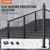 VEVOR Cable Railing Post, 42" x 1" x 2" Steel 30¬∞ Angled Hole Stair Railing Post, 12 Pre-Drilled Holes, SUS304 Stainless Steel Cable Rail Post with H