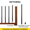 VEVOR Deck Balusters, 51 Pack Metal Deck Spindles, 36"x0.75" Staircase Baluster with Screws, Aluminum Alloy Deck Railing for Wood and Composite Deck,